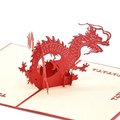 Imagen de Medigy 3d Pop Up Congratulations carte de vœux pour la plupart des Occastions, trois Dimensions, le dragon chinois