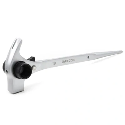 Imagen de DAKCOS Llave de Trinquete para Andamio con Martillo garra 4 en 1, 19 mm x 22