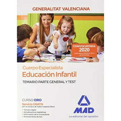 Imagen de Cuerpo Especialista en Educación Infantil de la Administración Generalitat Valenciana. Temario y test parte general