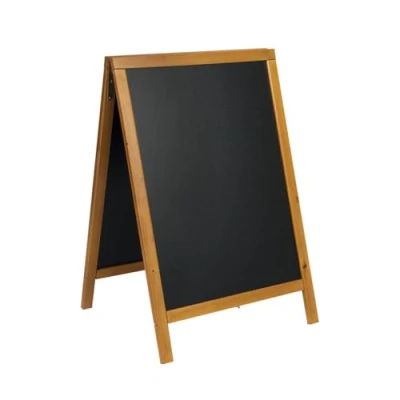 Imagen de SECURIT Pizarra con caballete en Madera de Pino &quot;Woody&quot; para Rotulador Tiza Líquida Restaurante, Bar, Cafetería Tienda 55 x 85 cm Color teca