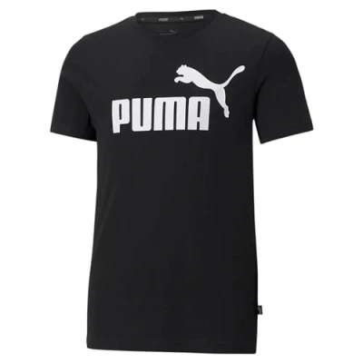 Imagen de Puma LOGO TEE Unisex Camiseta estampada para niños, Talla: 176, Black