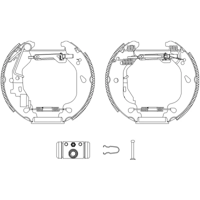 Imagen de TEXTAR Shoe Kit Pro 84054400 frenos, disco de tambor con cilindro freno rueda, accionador FIAT: Punto II Hatchback