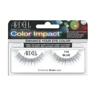 Imagen de Ardell pestañas postizas Resalta Ojos Marrones Color Impact 110 Blue Incluye Adhesivo 1 par de Azul