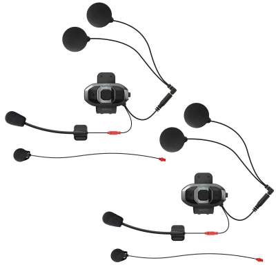 Imagen de Sena SF4 02D serie SF Sistema de comunicación Bluetooth para motocicleta con altavoces dobles, intercomunicador 4 vías, paquete doble