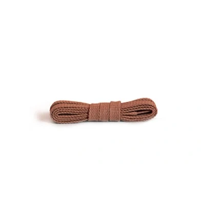 Imagen de Kaps cordones planos, de algodón 100%, hechos en Europa, 1 par, muchos colores y longitudes (120 cm 6 a 8 pares ojales / 49 coñac)