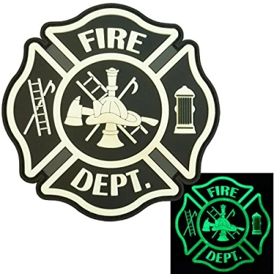 Imagen de Glow Dark ACU Fire Fighter Dept EMS EMT Rescue Firemen Engine Morale Gear PVC Touch Fastener Patch