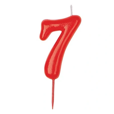 Imagen de Dekora vela de cumpleaños numero 7.