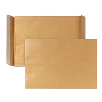 Imagen de Post Cuerno 07070610 Arrugas funda con, autoadhesivo, 10 unidades de papel estraza, C4, 229 x 324 40 mm, 130 g, color marrón
