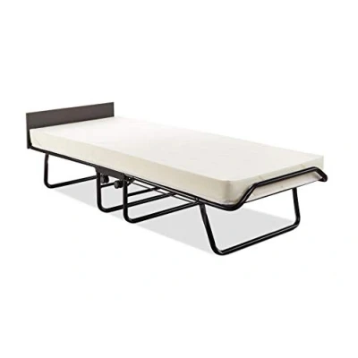 Imagen de JAY BE Visitor Contract Cama colchón de Fibra electrónica Rendimiento y Patas Plegables automáticas, Acero, Black, Compacto, Suelto