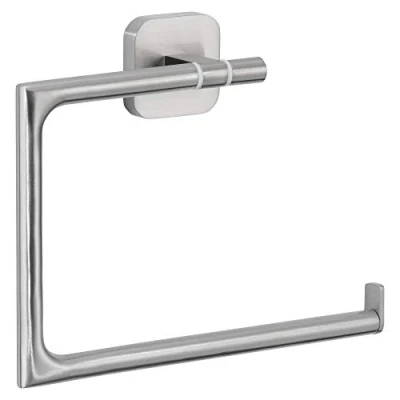 Imagen de tesa ESTEETIC Toallero Adhesivo de Anillo Montaje sin Taladrar Alta Fuerza Fijación con Tecnología Power.Kit 154 x 185 45 mm Acero Inoxidable
