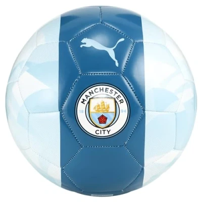 Imagen de PUMA MCFC Pelotas de Entrenamiento para Hombre/Unisex, Color Plateado, Azul Cielo y Lago, Talla 5