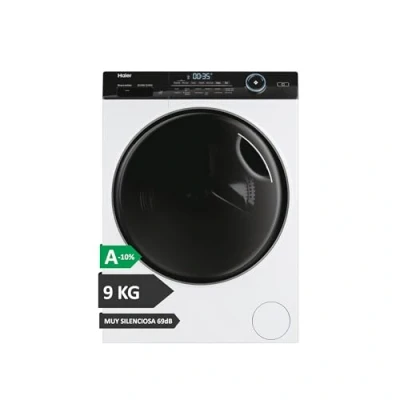 Imagen de Haier I Pro Series 5 HW90 B14959EU1IB Lavadora Carga Frontal 9KG, Función Vapor, Motor Direct Motion, Tratamiento Antibacterias, 1400 RPM, Fin Diferido, Detector Automático de KG, 12 Programas,Blanco