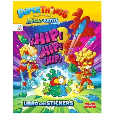 Imagen de Libro de Stickers Superthings Mutant Battle España: hip, hip