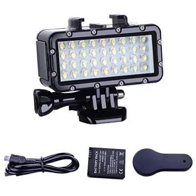 Imagen de Suptig luz de Buceo Alta Potencia Regulable Impermeable LED Video Light subacuática 147ft (45m) para Gopro Hero 13 12 11/10/9/8/75/6/5S/4/4S/3 More Action CAM