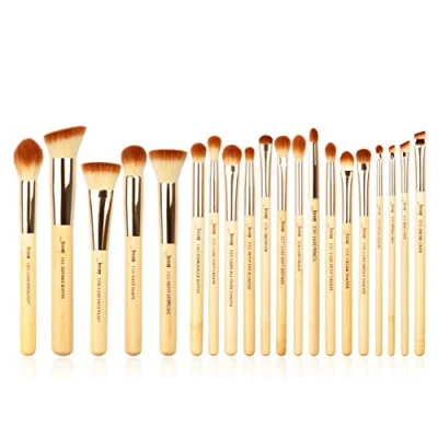Imagen de Jessup Set de 20 brochas maquillaje profesionales bambú belleza marca, kit herramientas maquillaje, para polvo y sombreador ojos T145