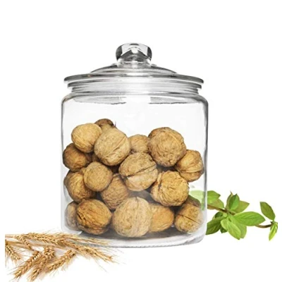 Imagen de Sendez Tarro de cristal 4 l con tapa, recipiente almacenamiento, para caramelos, galletas, conservas