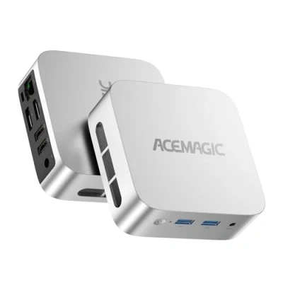 Imagen de ACEMAGICIAN T8PLUS Mini PC, Ιntel Alder Lake N100 (hasta 3,4 GHz), 16GB LPDDR5 512GB M.2 SSD, Ordenador De Sobremesa Doble Ethernet,4K UHD,para Negocios Oficina en Casa