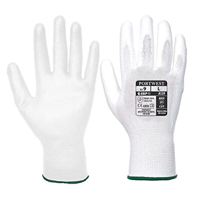 Imagen de Portwest Guante Vending Con Palma De Pu, Tamaño: XL, Color: Blanco, VA120W6RXL
