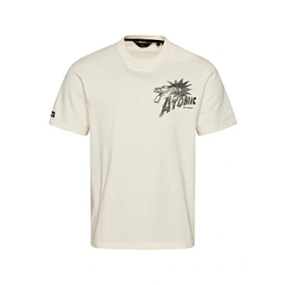 Imagen de Superdry Vintage Crossing Lines BK tee Camiseta, Couture White, S para Hombre