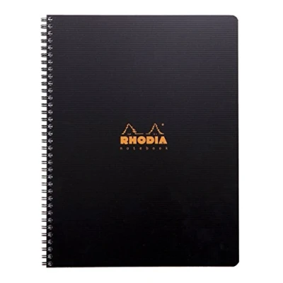 Imagen de RHODIA 119900C Libreta espiral A4+ Cuadrados 160 páginas amovibles Papel Clairefontaine 90g Cubierta resistente Negro