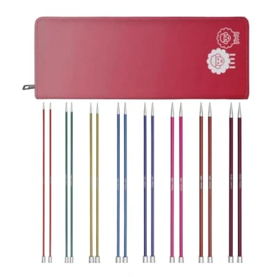 Imagen de KnitPro Juego de agujas tejer una sola punta Zing 25 cm longitud, 2,5, 3,0, 3,5, 4,0, 4,5, 5,0, 5,5, 6,0 mm