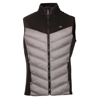 Imagen de Calvin Klein Chaleco híbrido Performance para Hombre Negro Plata XL