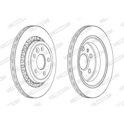 Imagen de FERODO PREMIER DDF1802C Disco de freno 302 22 5 ventilado revestido sin tornillos VOLVO: XC60 I