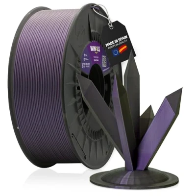 Imagen de WINKLE Filamento PLA HD Interferencia Violeta Ágata Impresora 3D 1,75mm 1kg Precisión Dimensional Bobina