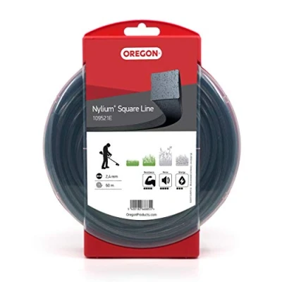 Imagen de Oregon Hilo Cuadrado de Corte para Desbrozadora, Bobina 2.4 mm X 60 m Compatible con la Mayoría Desbrozadoras (109521E)