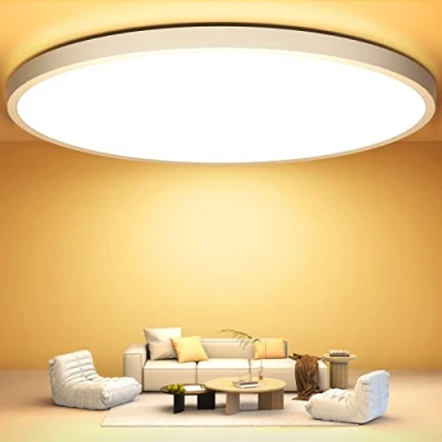 Imagen de OUILA Lámpara de Techo Ø30cm 2400lm 3000K Luz Calida Plafón Led Redondo 24W Lampara Moderna Dormitorio Comedor Garaje
