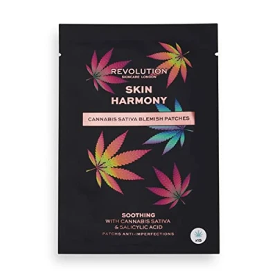 Imagen de Revolution Skincare London, Good Vibes Energy Sativa Haze Away, Zit Patches, Blemish Spot Stickers, 15pcs