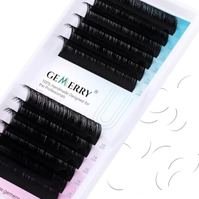 Imagen de Extensión Pestañas de Seda Pelo a D curva 0.07 Individuales Extensiones mix 15 20mm Naturales Lash Extensions Lifting GEMERRY (0.07 curl 20mm)