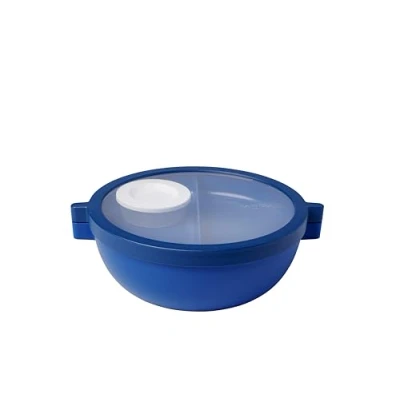 Imagen de Mepal Fiambrera Bento Vita con compartimentos recipiente adicional tapa, para aliño y bandeja box Bol ensaladas Vivid blue