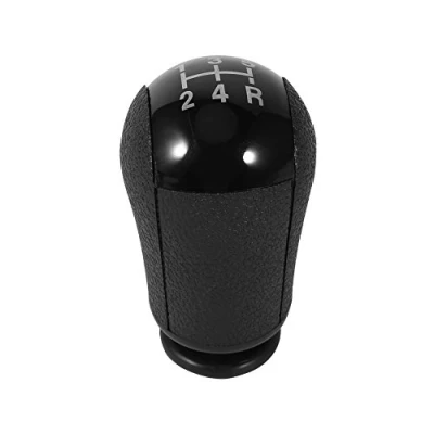Imagen de VGEBY Pomo de palanca cambio, 5 cambios velocidad coche, cambio velocidad, engranajes Knob, plástico ABS universal para vehículos automáticos, 2 colores (color negro)