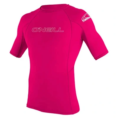 Imagen de O&#039;Neill UV Schutz Youth Basic Skins S/S Crew Chaleco Rash, Niñas, Rojo sandía, 6