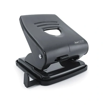 Imagen de Rapesco PF827AB1 Perforadora Metálica de 2 Agujeros 827, Capacidad para 30 Hojas, Negro