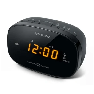 Imagen de Muse M 150CR Radio Despertador PLL FM, Negro