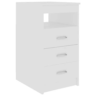 Imagen de vidaXL Cajonera Armario de Cajones Archivador Almacenaje Casillero Cómoda para Escritorio Muebles Oficina Madera Contrachapada Blanco