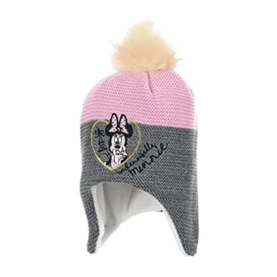 Imagen de Sun City Minnie Mouse Gorro de invierno con pompón para bebé, gris, 48