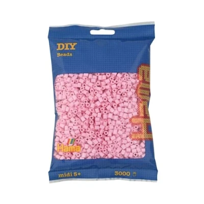 Imagen de HAMA Bolsa de 3000 cuentas para planchar rosa Talla Midi Ocio creativo