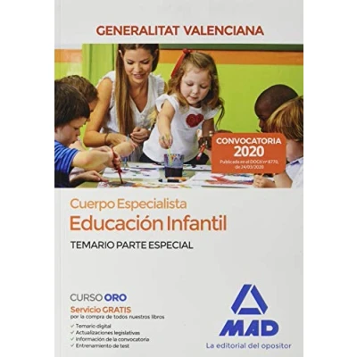 Imagen de Cuerpo Especialista en Educación Infantil de la Administración Generalitat Valenciana. Temario parte especial