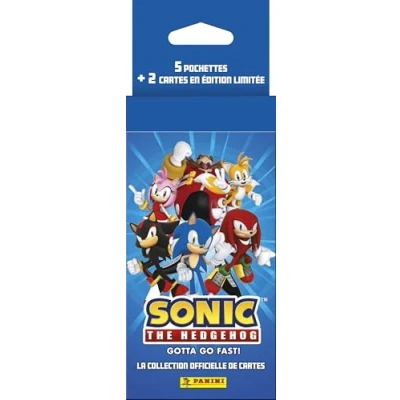 Imagen de Panini Sonic The Hedgehog Classic Trading Cards Blister 5 fundas + 2 tarjetas edición limitada, 005010KBF5