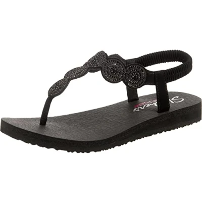 Imagen de Skechers MEDITATION STARS &amp; SPARKLE, Chanclas para Mujer, Black Mitobuck/ Rhinestone/ Trim, 40 EU