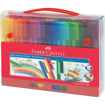 Imagen de Faber Castell 155560 Maletín con 60 rotuladores, multicolor