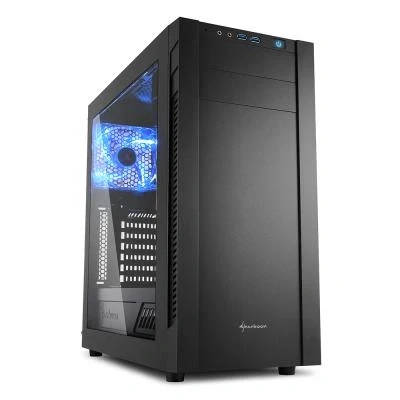 Imagen de Sharkoon s25 w Caja de Ordenador, pc Gaming, semitorre ATX, Negro.