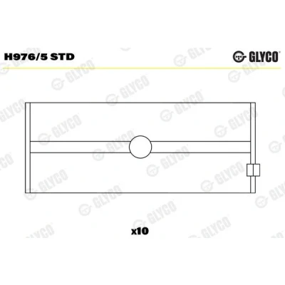 Imagen de GLYCO H976/5 STD Cojinete de cigüeñal SAAB: 900 I Combi Coupe