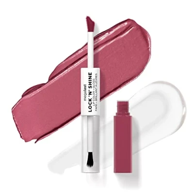 Imagen de Wet n Wild Megalast Lock n&#039; Shine, Dual Ended Lip Color and Clear Gloss, Vitamin E Jojoba Oil Enriched Formula, Utaupia Shade