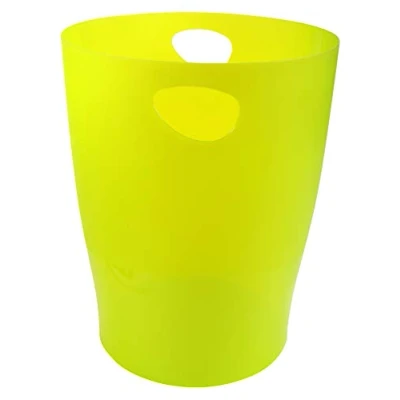 Imagen de Exacompta Ref 45381D Cubo de basura Ecobin 263 x 335 mm tamaño, gran capacidad residuos 15 litros, interior fácil limpiar Verde anís translúcido