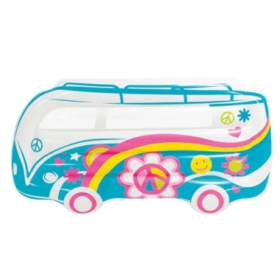 Imagen de Intex, Colchoneta Hinchable Gigante, 178x23x91 cm, Diseño Furgoneta Hippie, Incluye Parche reparación, Estilo Retro, Colchonetas de Piscina, Hinchables Playa, Juguete Agua, Flotador (58728)
