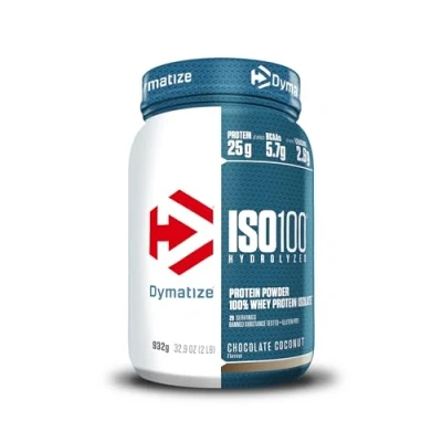 Imagen de Dymatize ISO 100 Hydrolyzed Chocolate Coconut 932g Hidrolizado de Proteína Suero Whey + Aislado en Polvo